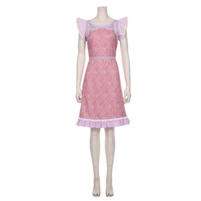 Final Fantasy Vii Remake-Aerith Gainsborough Pink Dress Halloween Carnival Outfit Cosplay Costume