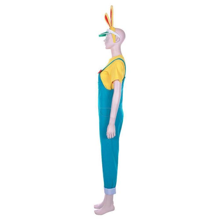 Animal Crossing: New Horizons-Zipper T. Bunny Men T-Shirt Overalls Outfits Halloween Carnival Costume Cosplay Costume