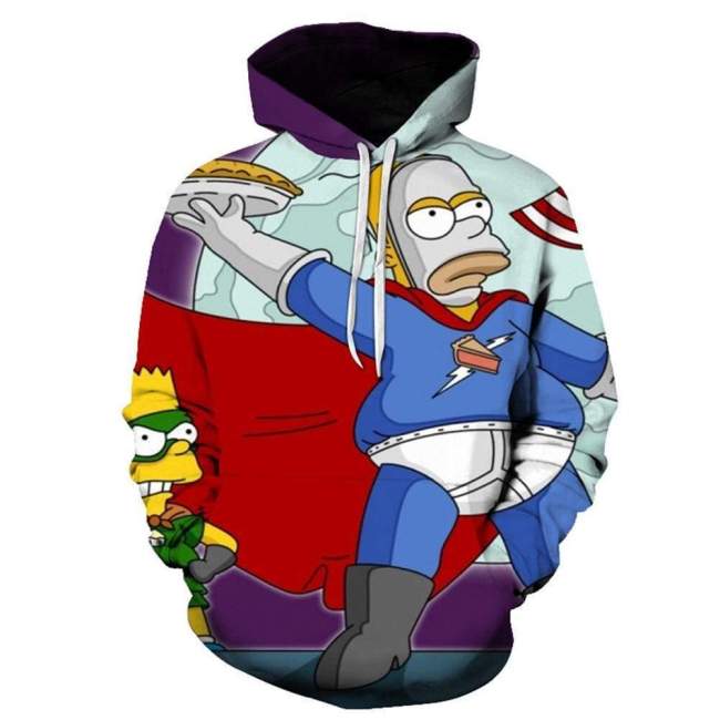 The Simpsons Hoodie - Homer J Simpson Pullover Hoodie