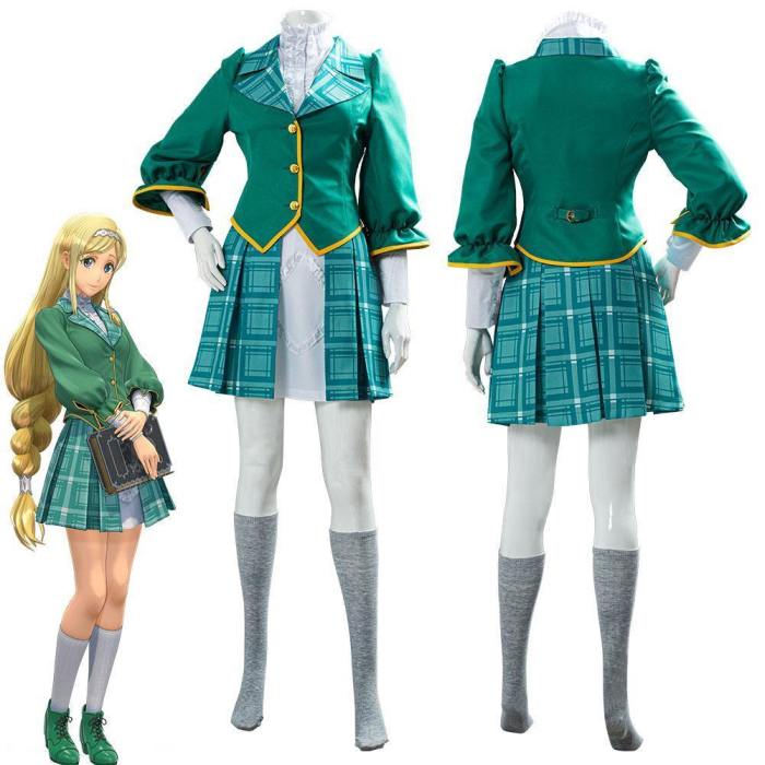 Game Project Sakura War Claris School Uniform Cosplay Costume