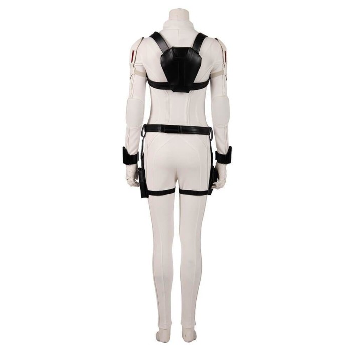 Black Widow Cosplay Natasha Outfit White Jumpsuits