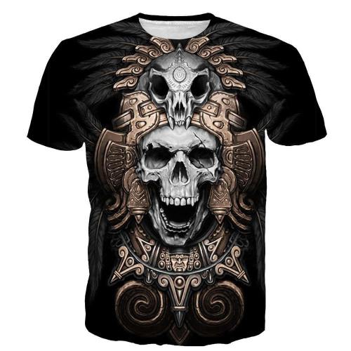 Native American Chief Skull 3D Shirt And Hoodie