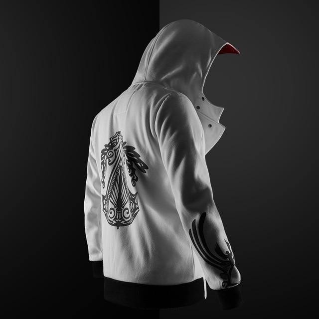 Assassin‘S Creed Hoodie Sweatshirt Long Sleeved Slim Fit Male Zipper Hoodies Master Cardigan Jacket