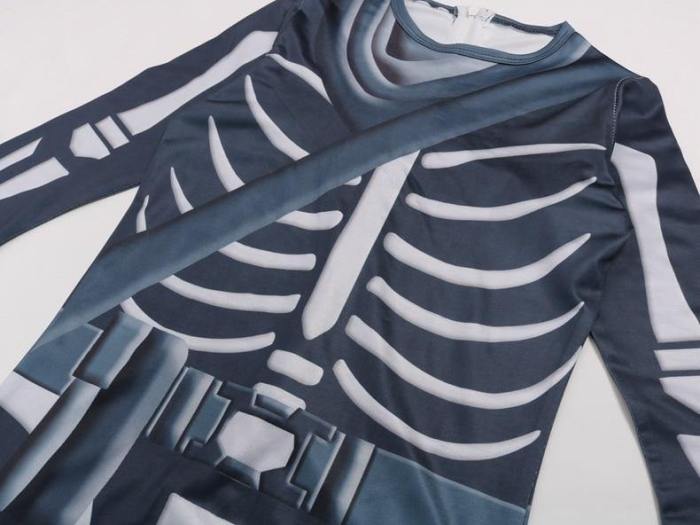 Fortnite Skull Trooper Halloween Cosplay Costume Zentai Jumpsuits