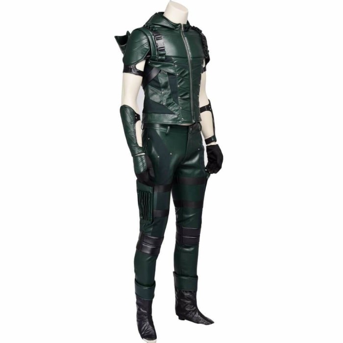 Green Arrow Oliver Queen Costume Season 4 For Halloween Cosplay Party Suit