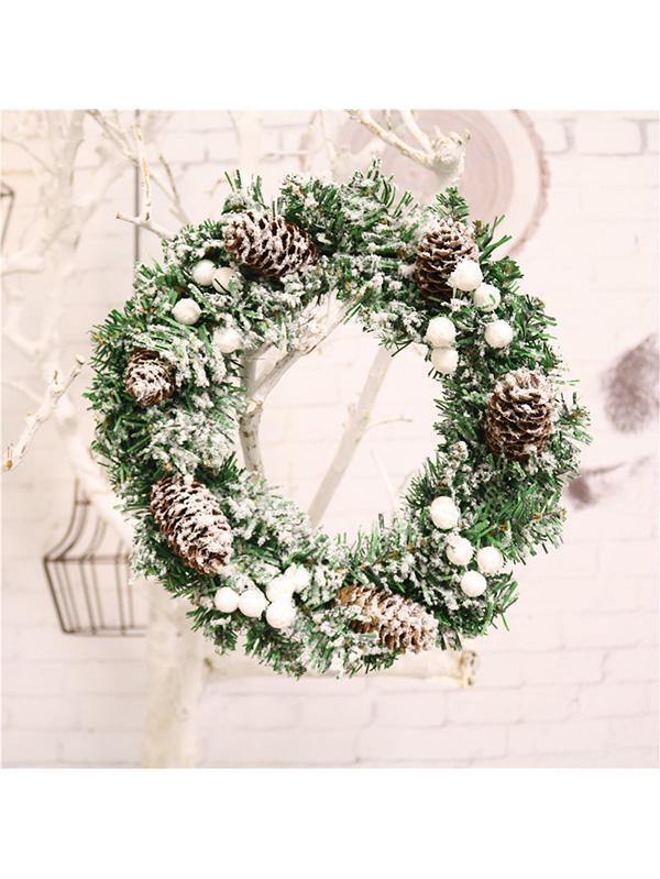 12 Inches Artificial Christmas Merry Christmas Door Wreath
