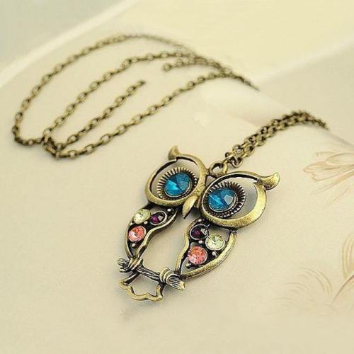 Vintage Owl Pendant Necklace