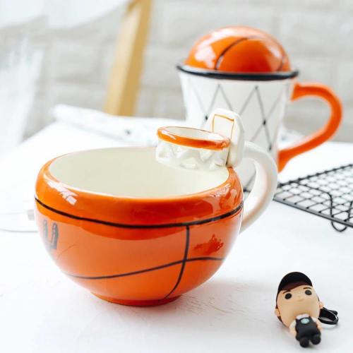 Playful Ceramic Basketball Mug