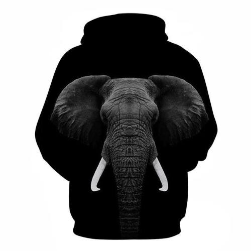 Regal Elephant Face 3D - Sweatshirt, Hoodie, Pullover