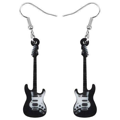 Rocking Electric Guitar Dangling Earrings