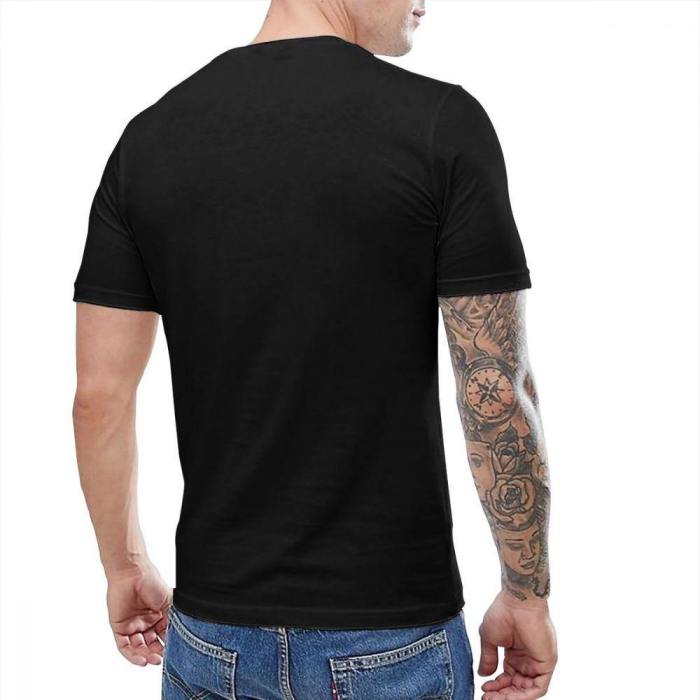 Doom Vintage Men Cartoon Cotton Short Sleeve Plus Size Cool T-Shirt