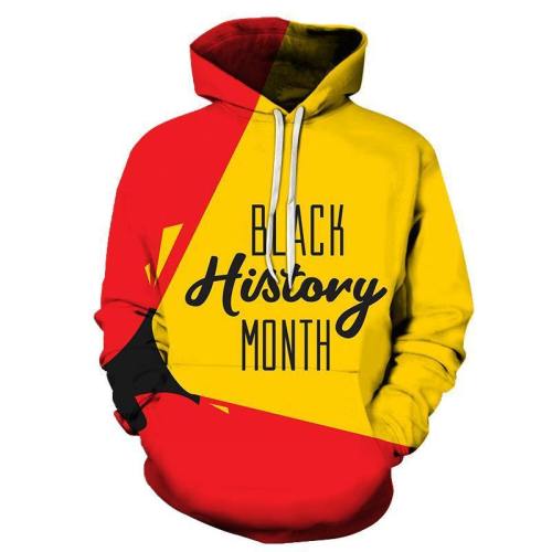 Red-Yellow Black History Month 3D - Sweatshirt, Hoodie, Pullover