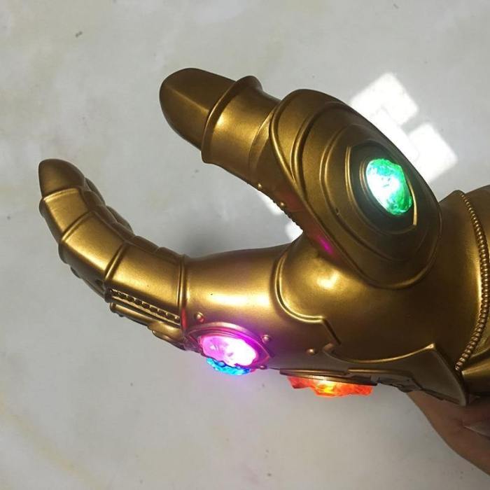 Kids Avengers Endgame  Led Pvc Thanos Gauntlet Infinity Gloves Cosplay