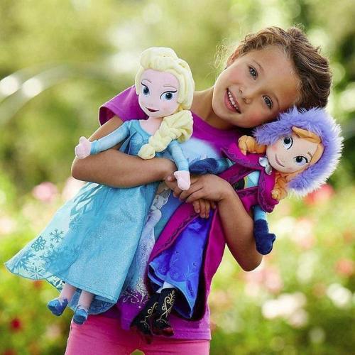 Snow Queen Frozen 2 Elsa Plush Doll Princess Anna Elsa Doll Toys Elza Stuffed Plush Kids Toys Halloween Christmas Birthday Gift