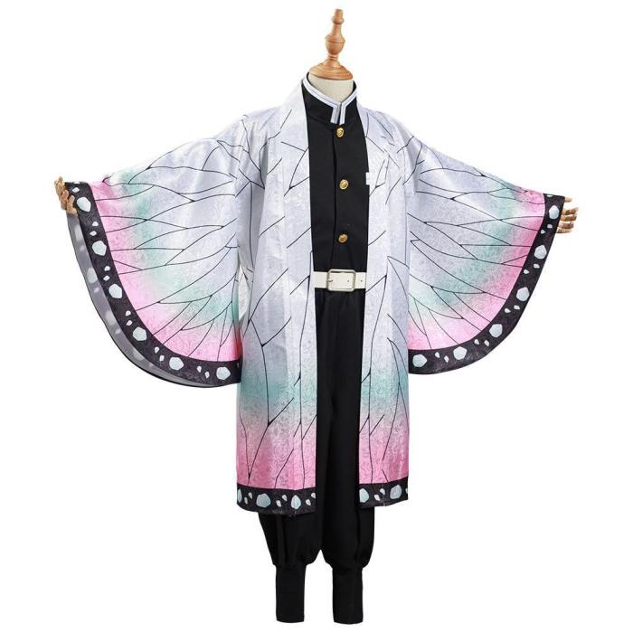 Demon Slayer: Kimetsu No Yaiba Kochou Shinobu Kids Cloak Coat Halloween Carnival Suit Cosplay Costume