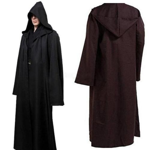 Men Soft Star War Bath Robe Jedi Hooded Bathrobe Cloak Halloween Cosplay Costume