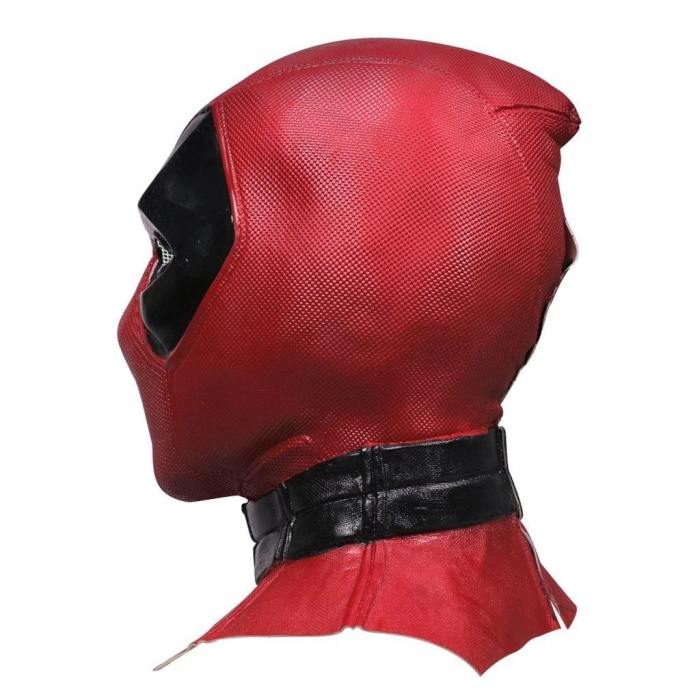 X-Men Deadpool Red Hood Mask Halloween Full Face Latex Helmet Fancy Ball Props