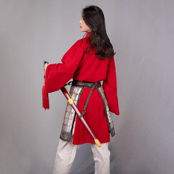 Hua Mulan Cosplay Costumes New Mulan Female Chinese Style Red Cosplay Suit
