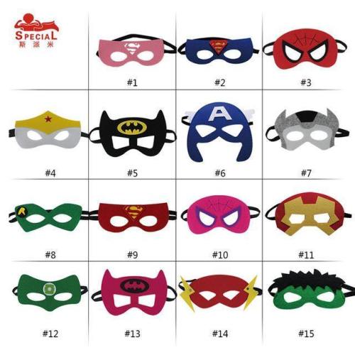 100 Pieces  Superhero Masks For Birthday Party  Christmas Cosplay Costume Face Mask Batman Spider-Man