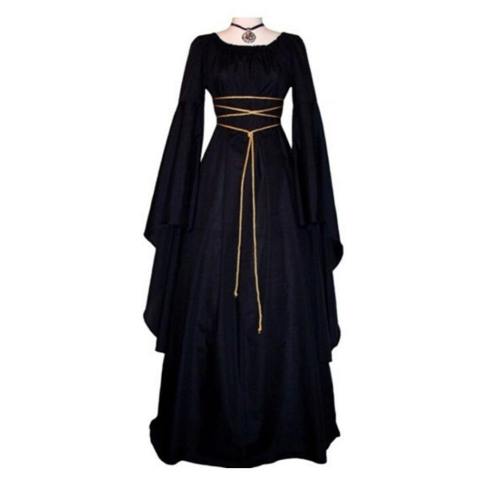 Long Princess Dress Halloween Costume For Women Cosplay Scary Witch Victorian Dress Women Carnival Masquerade Cosplay Dress
