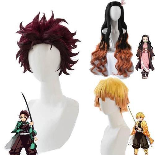 Demon Slayer Kimetsu No Yaiba Kamado Nezuko Zenitsu Tanjirou Wigs