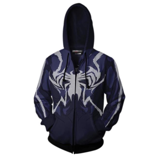 Unisex Spider Venom 3D Printing Hoodies Sweatshirt Costume Jacket Coat