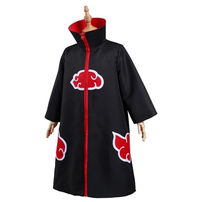 Naruto Akatsuki Kids Children Zip Up Coat Halloween Carnival Suit Cosplay Costume