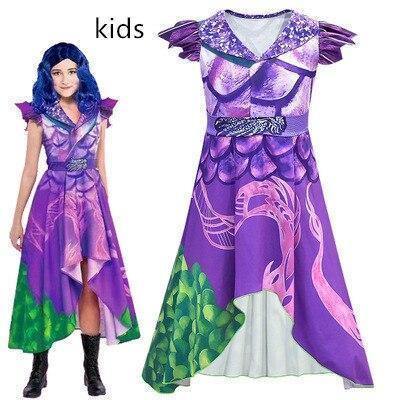 Descendants 3 Girls Princess Fairy Ball Gown Party Fancy Dress Cosplay