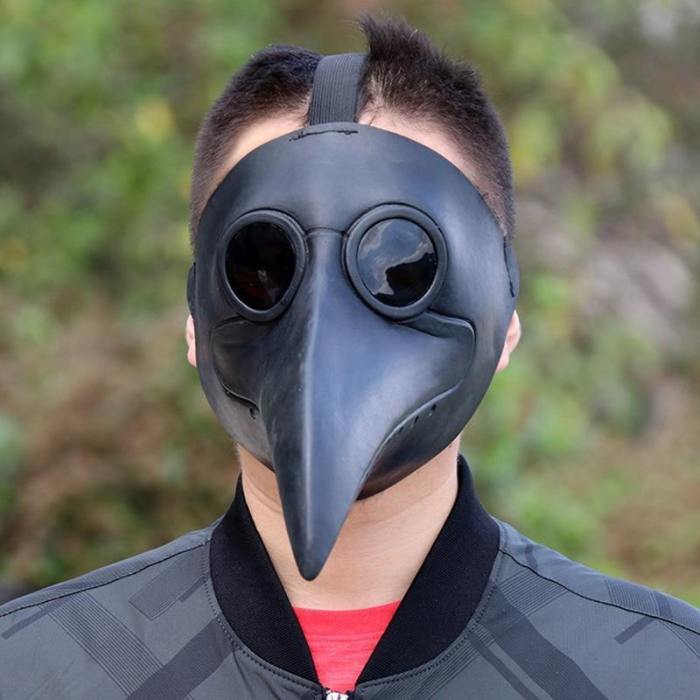 Retro Steampunk Plague Doctor Bird Cosplay Gothic Punk Latex Mask Prop