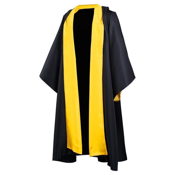 Harry Potter Hufflepuff Magic Gown Robe Halloween Carnival Suit Cosplay Costume