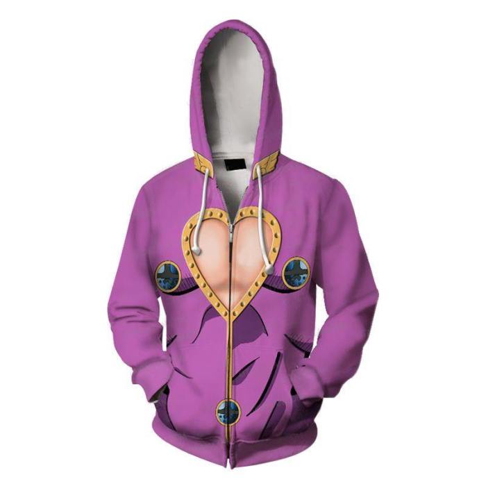 Jo Anime Jo Hoodie Sweatshirt Kira Kimyou Na Bouken Giorno Giovan Cosplay Costume Joestar Sweater Shirt Adult