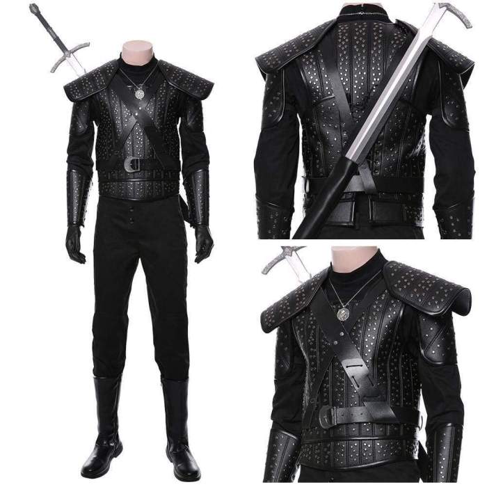 The Witcher Cavill Geralt Of Rivia Uniform Cosplay Costume