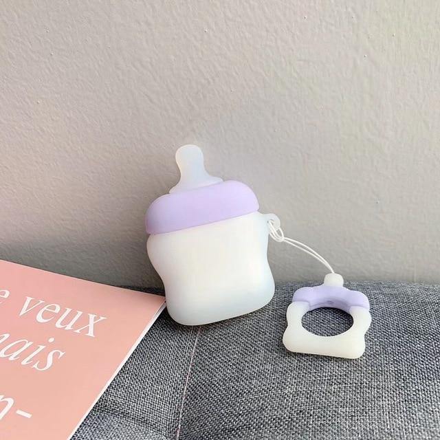 Pastel Milk Bottle Apple Airpods Protective Case With Matching Key Ring