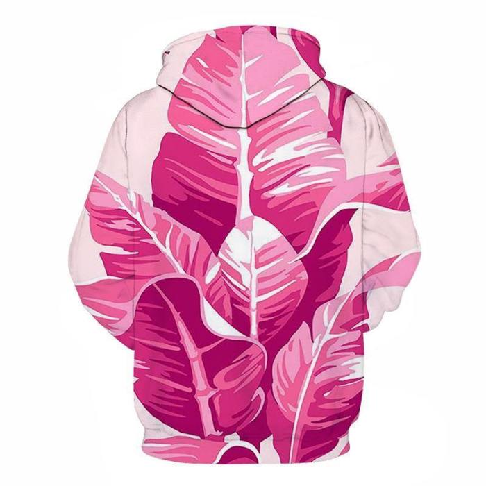 Pink Banana Leaves 3D - Sweatshirt, Hoodie, Pullover