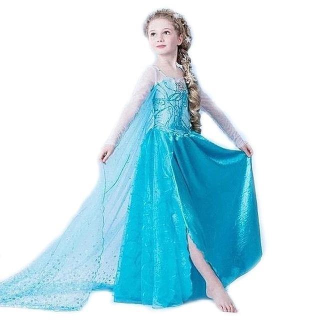 Frozen Dress Winter Girl Princess Anna Elsa Cute Girl Party Christmas  Halloween Costumes Cinderella Infantils Dresses