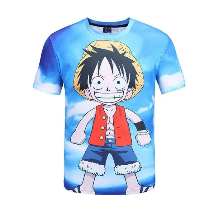 One Piece T-Shirt - Monkey D Luffy Tee 3D Print T-Shirt