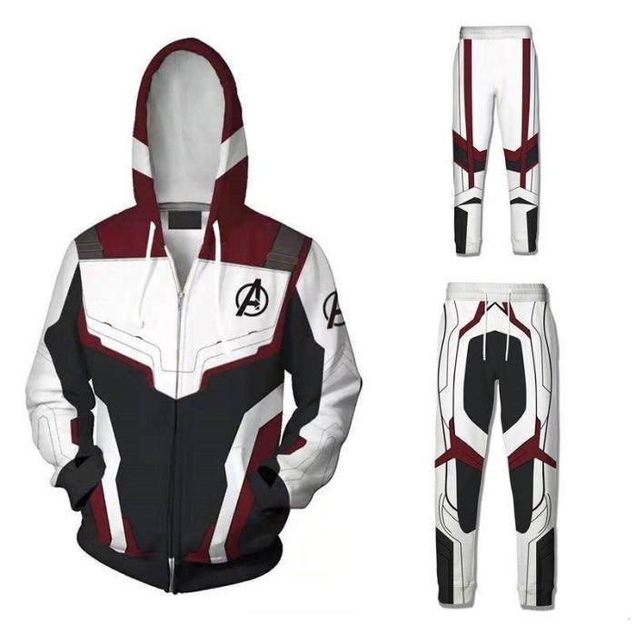 Avengers Endgame Cosplay Quantum Realm Hoodie Costume Zipper Sweatshirt Jacket Avengers Endgame Quantum