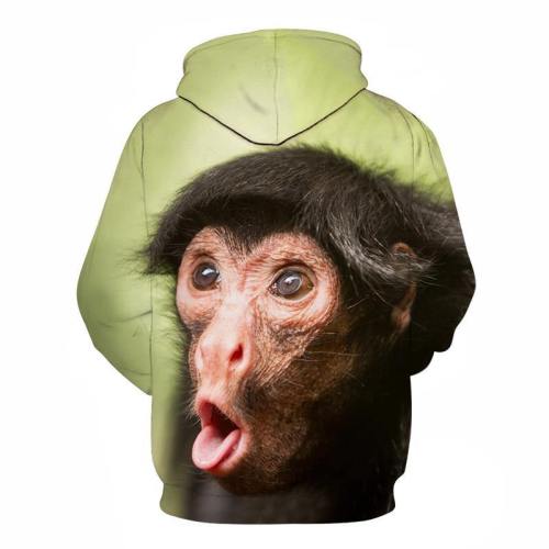 Funny Monkey Face 3D - Sweatshirt, Hoodie, Pullover