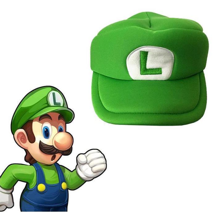Super Mario Cosplay Hats Luigi Costumes Green Caps Accessories Christmas Gifts
