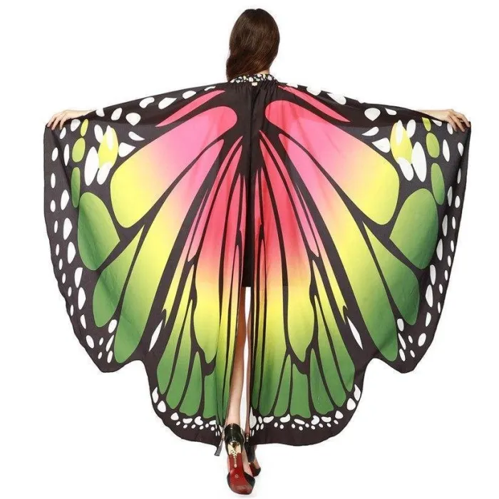 Butterfly Wings Pashmina Shawl Scarf Nymph Pixie Poncho Costume Accessory 5