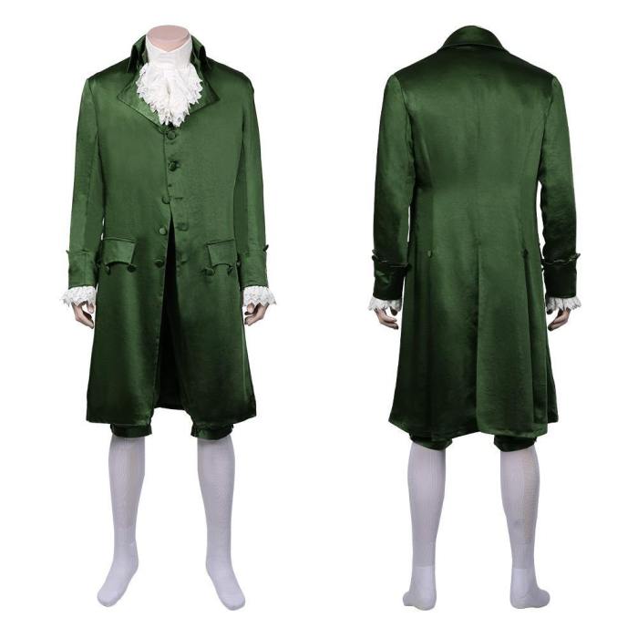 Musical-Hamilton Green Replica Colonial Victorian Edwardian Outffits Halloween Carnival Suit Cosplay Costume
