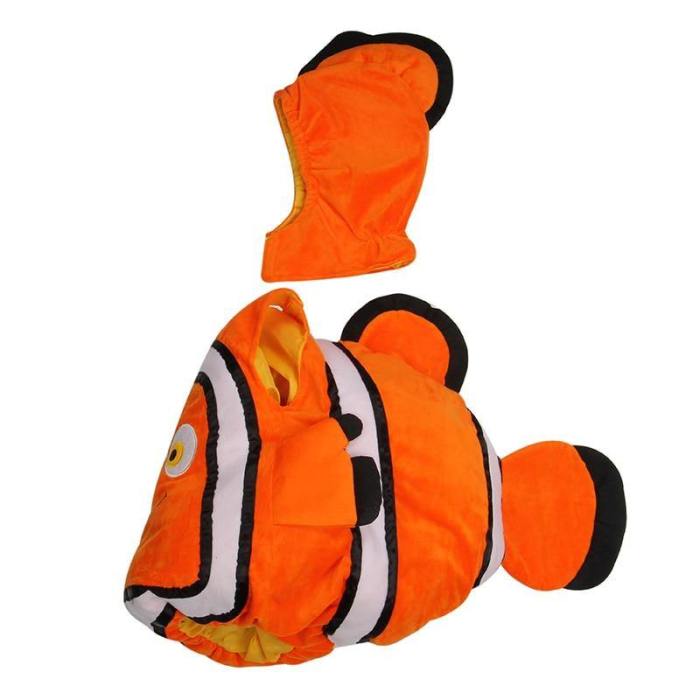 Deluxe Adorable Child Clownfish From Pixar Animated Film Finding Nemo Little Baby Fishy Mascot Halloween Cosplay Costume