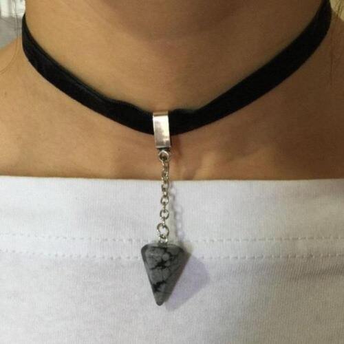 Geometric Statement Pendant Choker Necklace