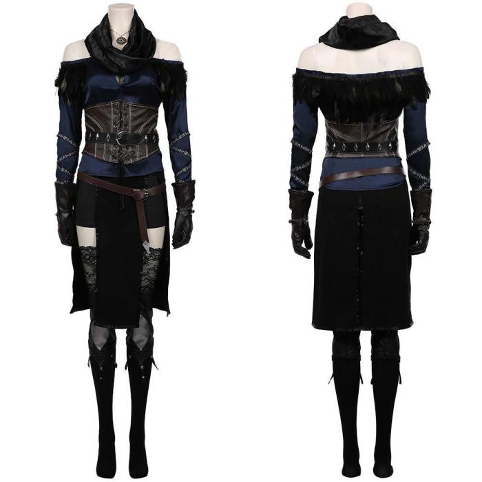 The Witcher 3: Wild Hunt-Yennefer Top Skirt Outfits Halloween Carnival Suit Cosplay Costume