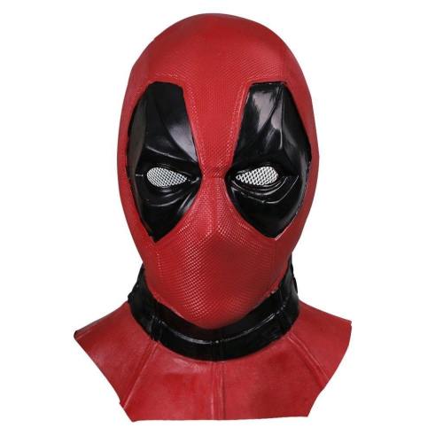 X-Men Deadpool Red Hood Mask Halloween Full Face Latex Helmet Fancy Ball Props