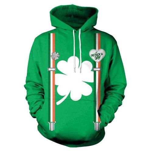 Irish Pullover Hoodie St. Patrick'S Day Green 3D Sweatshirt