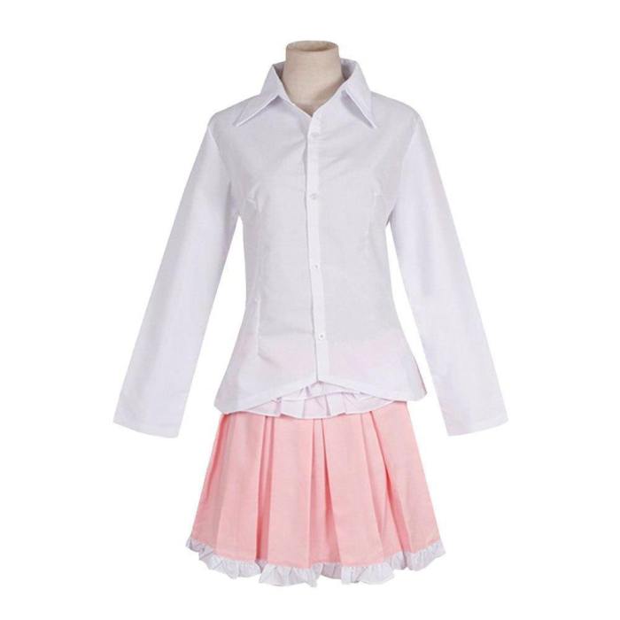 Danganronpa 2 Monomi Pink White Rabbit Uniform Cosplay Costumes Wigs