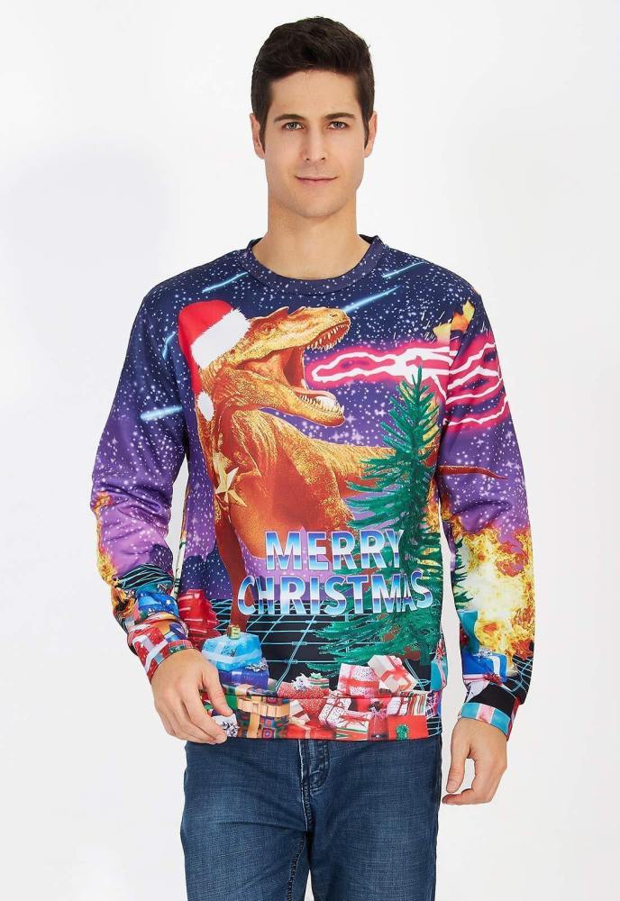 Merry Christmas Shirt Ugly Xmas Dragon Sweatshirt