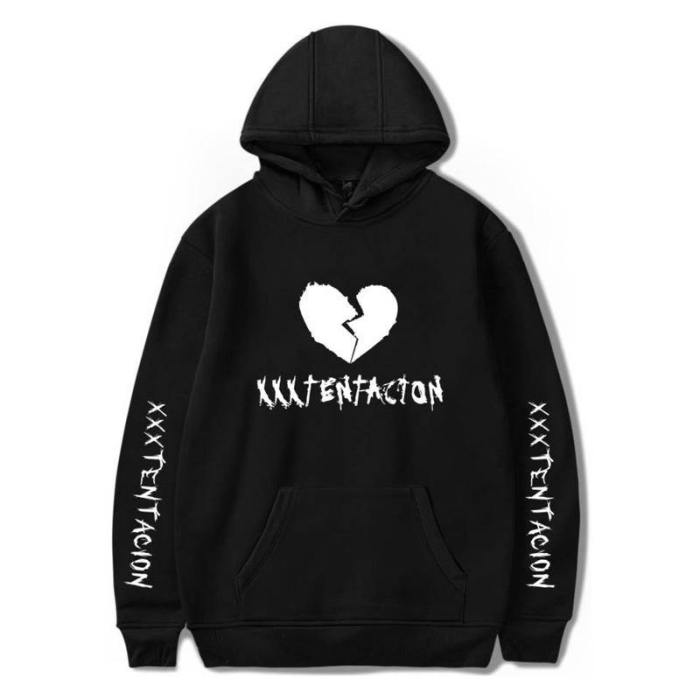 Unisex Broken Heart Xxxtentacion Printed Hoodie Sweatshirt