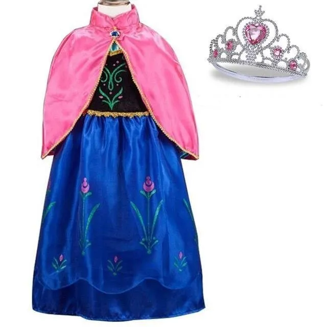 Baby Girls Frozen 2 Anna Elsa Christmas Cosplay Costumes Summer Dress